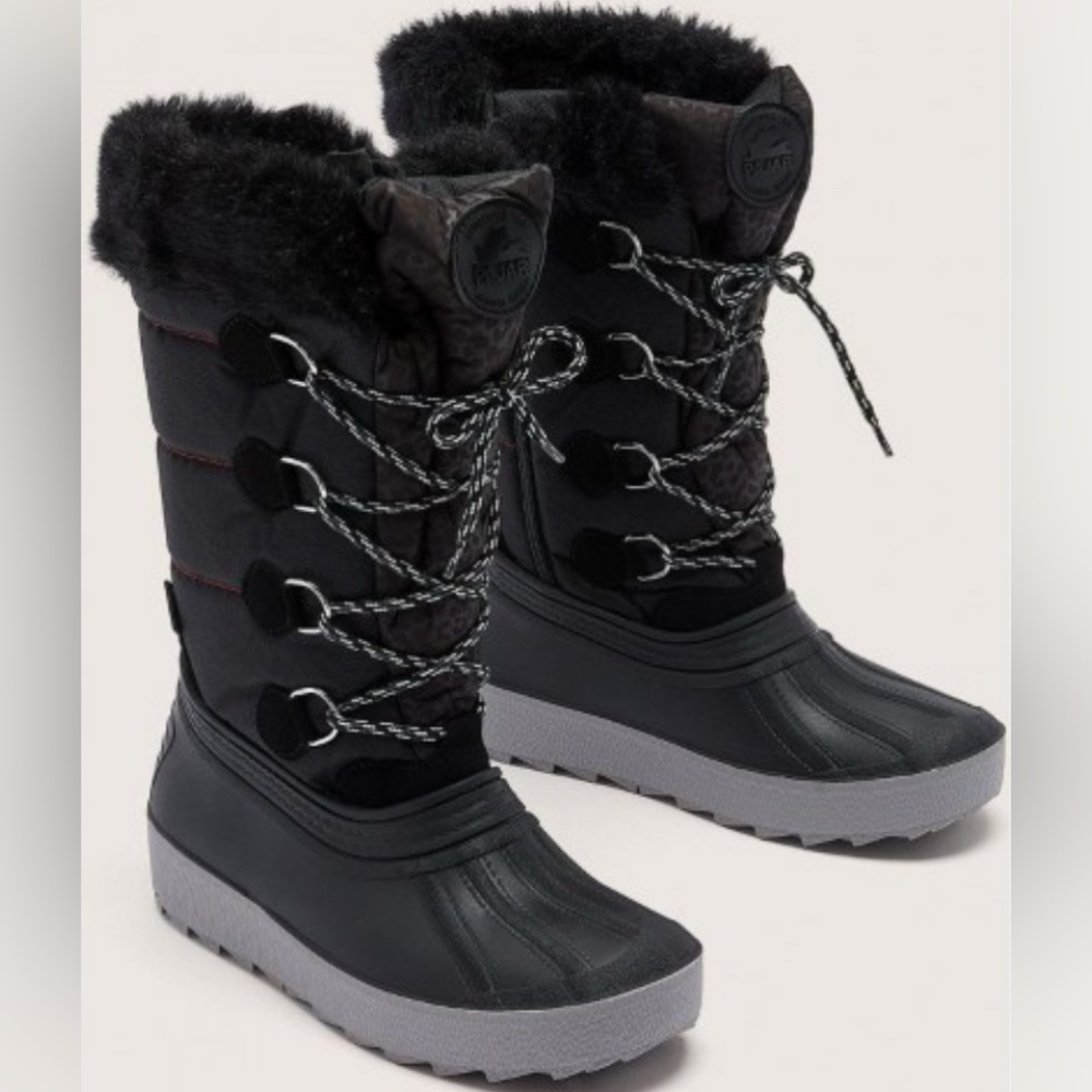 Pajar Canada Olga Kids 3Y Waterproof Winter Snow Boots Warm Black Made In Italy